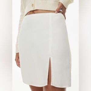 NWT Aritzia Sunday Best Tatiana Mini Skirt Light Birch White 2